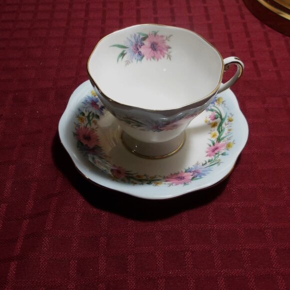 Vintage *** E.B. Foley Cornflower *** Cup and Saucer - Picture 1 of 1